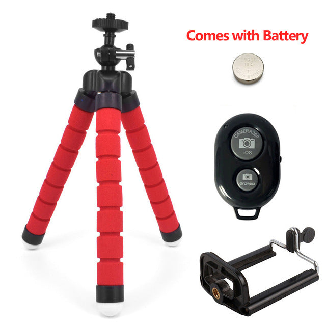 Tripod Phone Holder With Bluetooth Remote Shutter